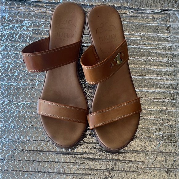 Italian Shoemakers Shoes - Italian Shoemakers Brown Heeled Sandals